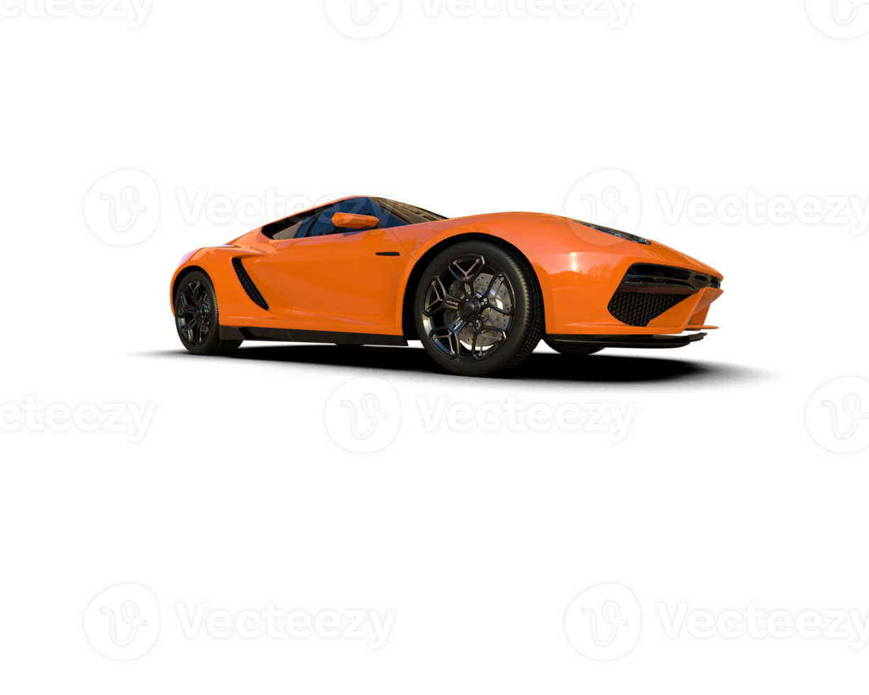 Realistic sport car isolated on background. 3d rendering - illustration png