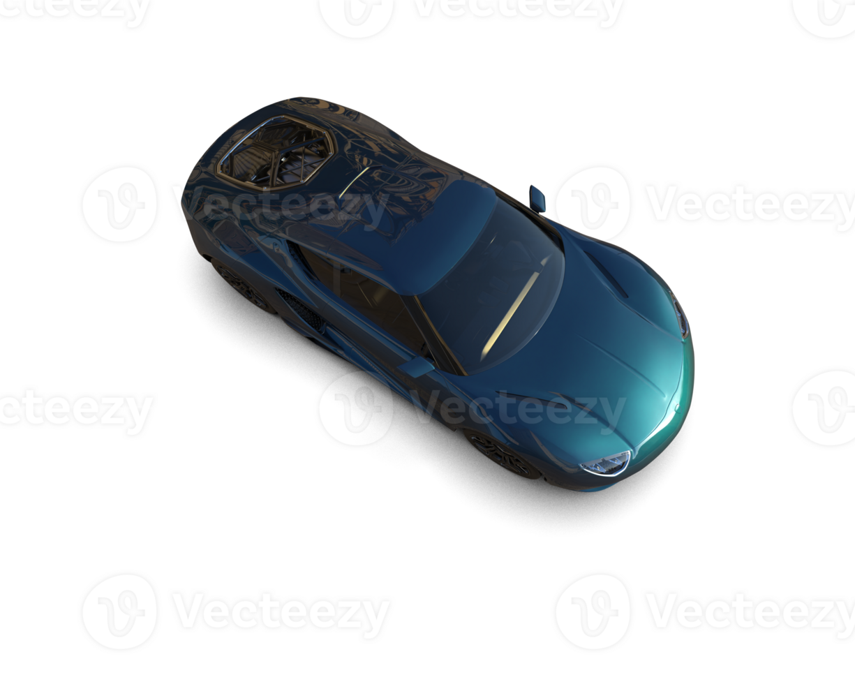 Realistic sport car isolated on background. 3d rendering - illustration png