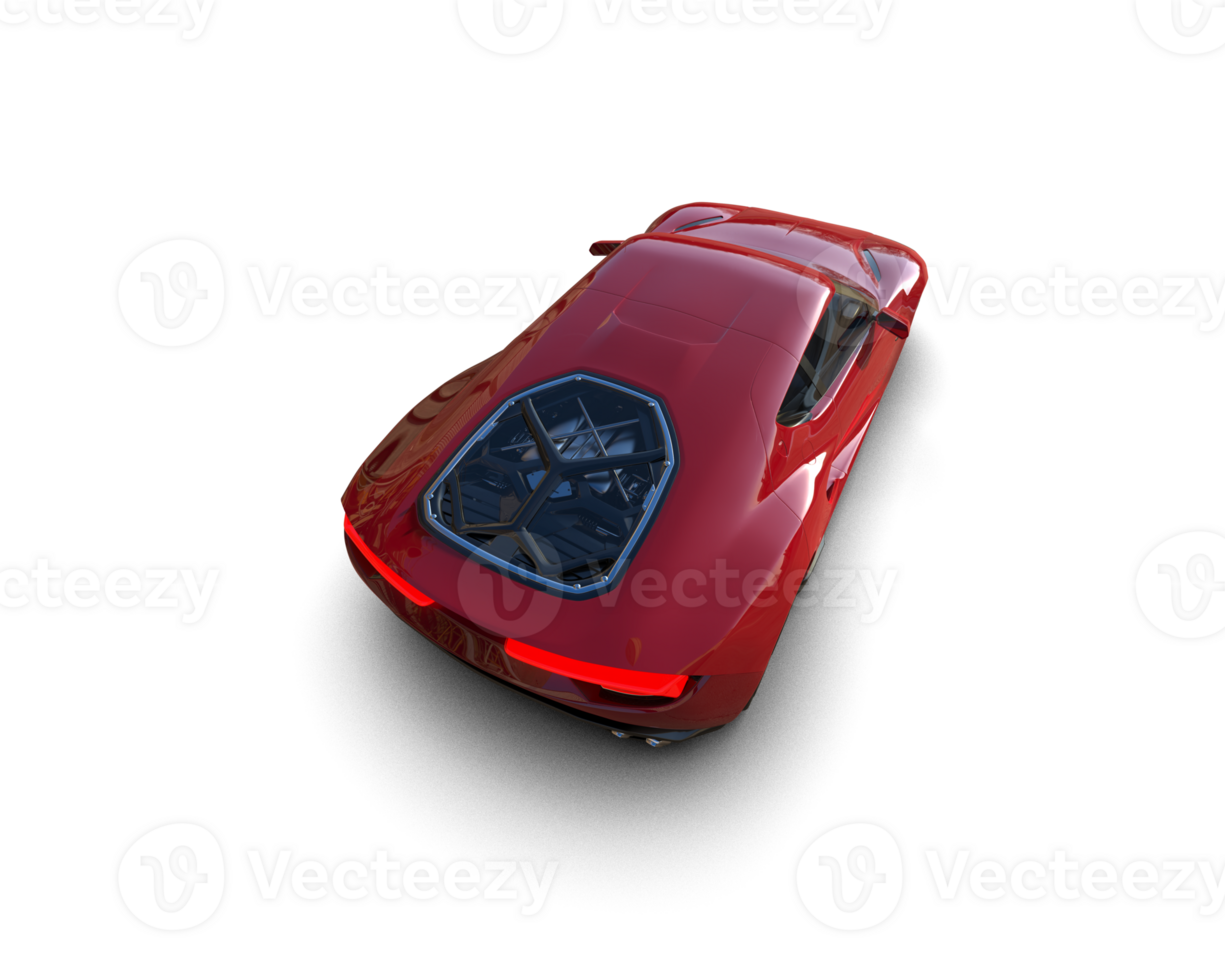 Realistic sport car isolated on background. 3d rendering - illustration png