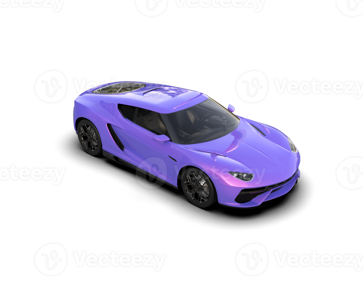 Realistic sport car isolated on background. 3d rendering - illustration png