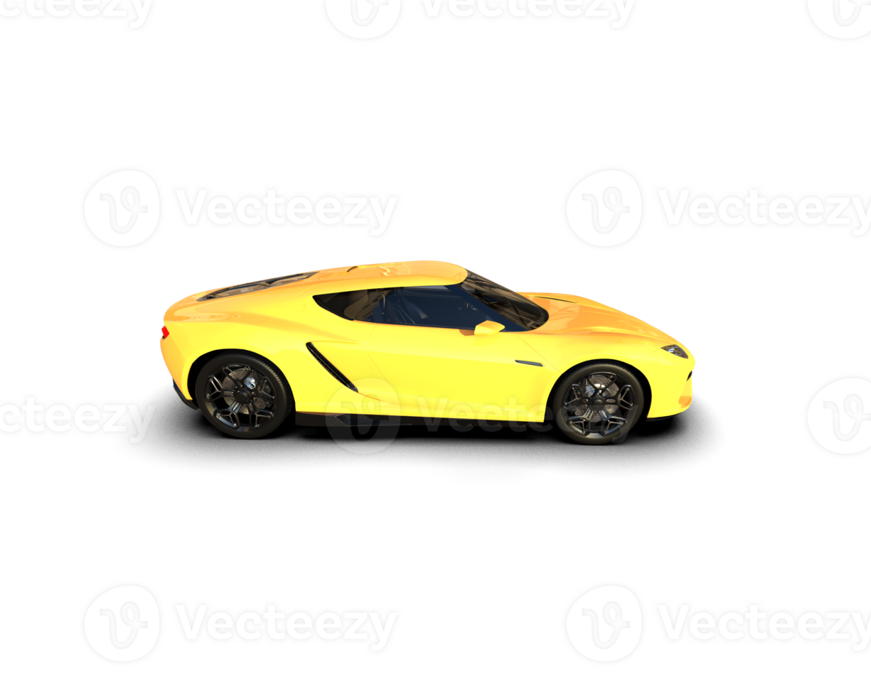 Realistic sport car isolated on background. 3d rendering - illustration png