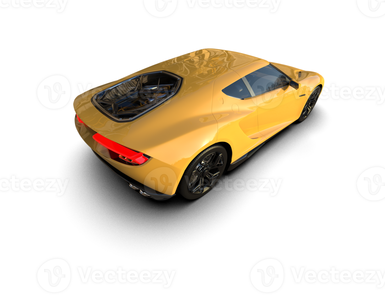 Realistic sport car isolated on background. 3d rendering - illustration png