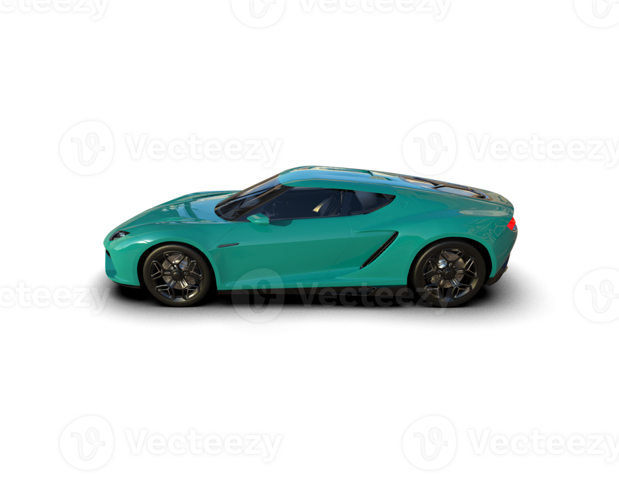 Realistic sport car isolated on background. 3d rendering - illustration png