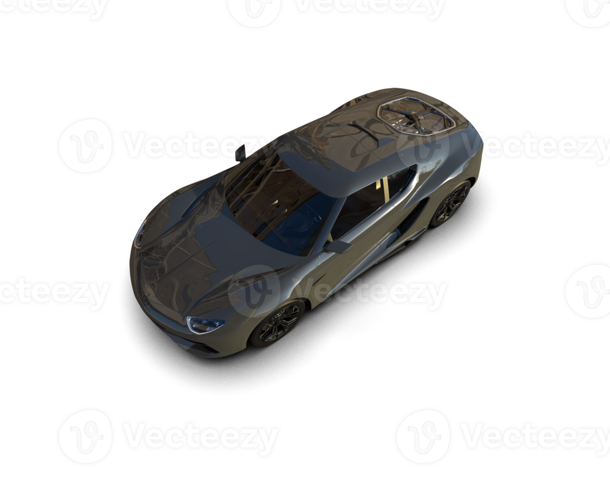 Realistic sport car isolated on background. 3d rendering - illustration png