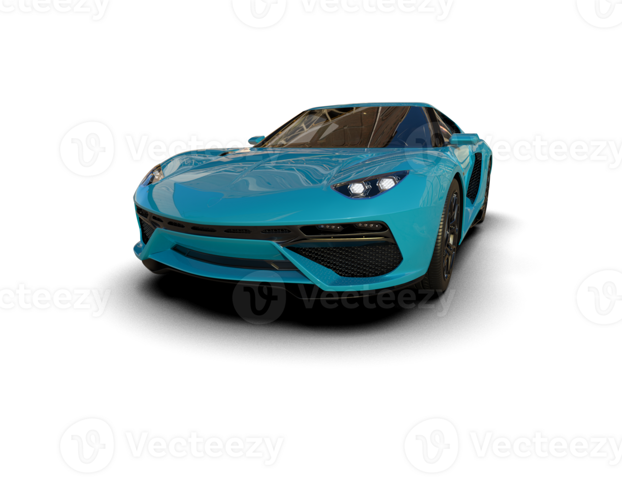 Realistic sport car isolated on background. 3d rendering - illustration png