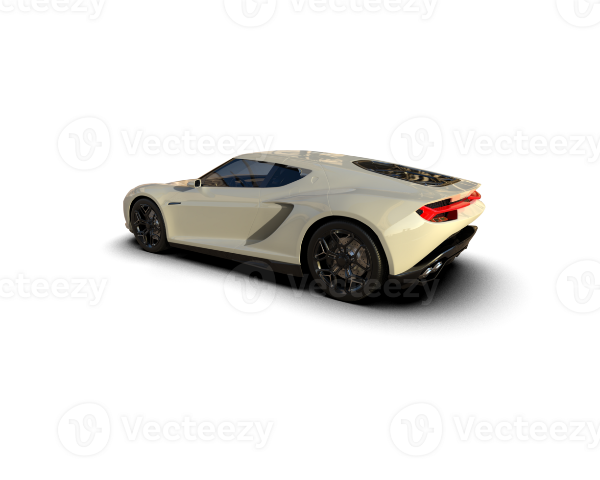 Realistic sport car isolated on background. 3d rendering - illustration png