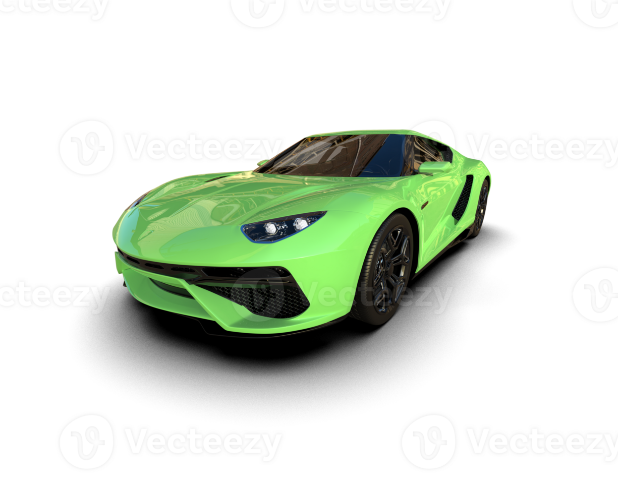 Realistic sport car isolated on background. 3d rendering - illustration png