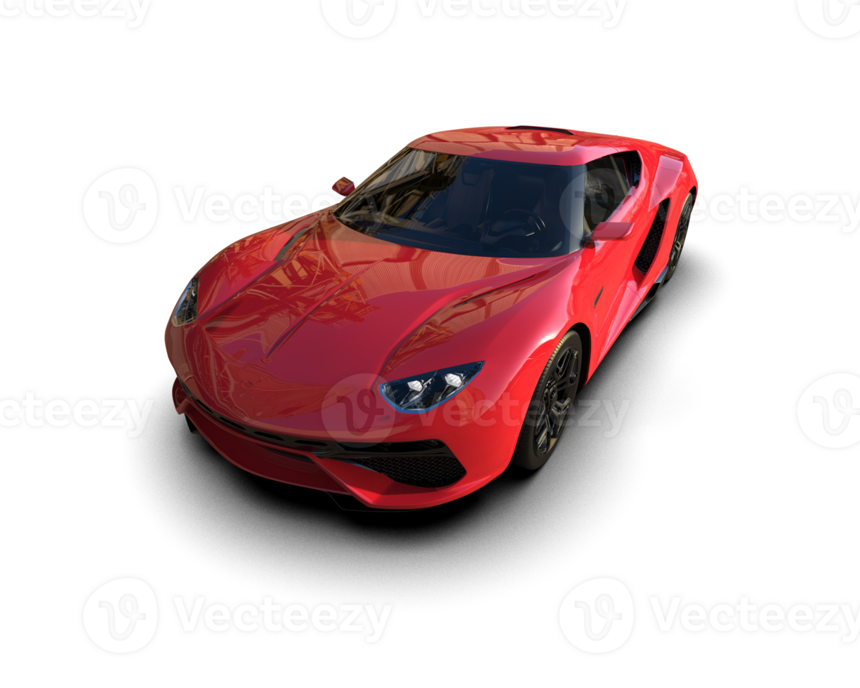 Realistic sport car isolated on background. 3d rendering - illustration png