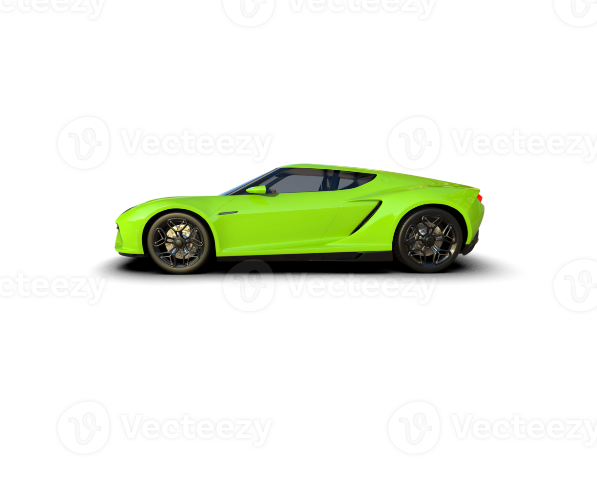 Realistic sport car isolated on background. 3d rendering - illustration png