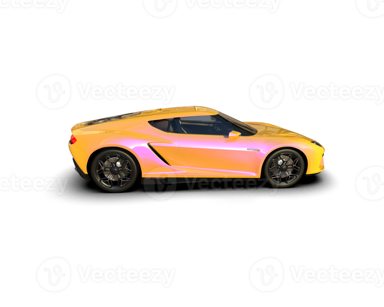 Realistic sport car isolated on background. 3d rendering - illustration png