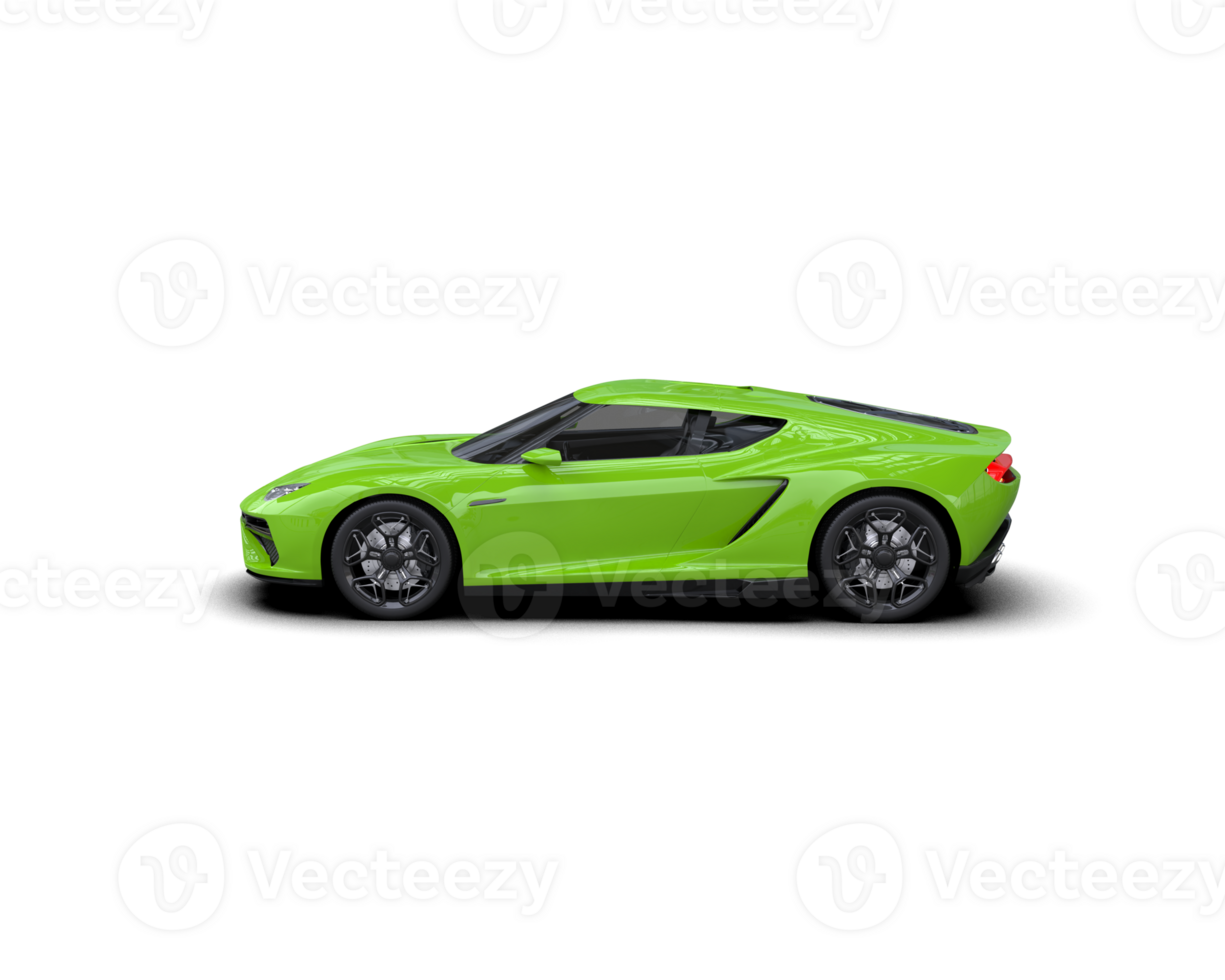 Realistic sport car isolated on background. 3d rendering - illustration png