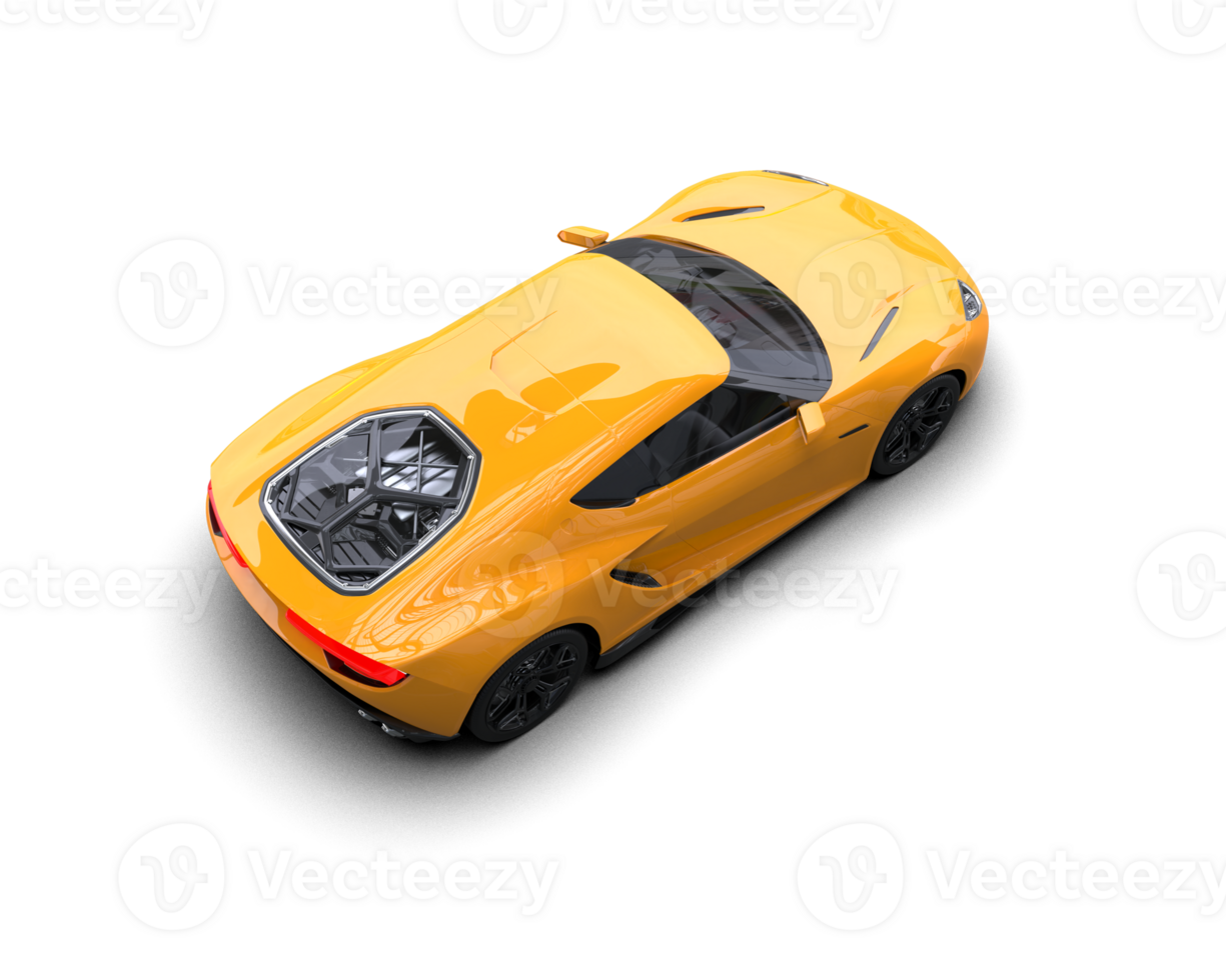 Realistic sport car isolated on background. 3d rendering - illustration png