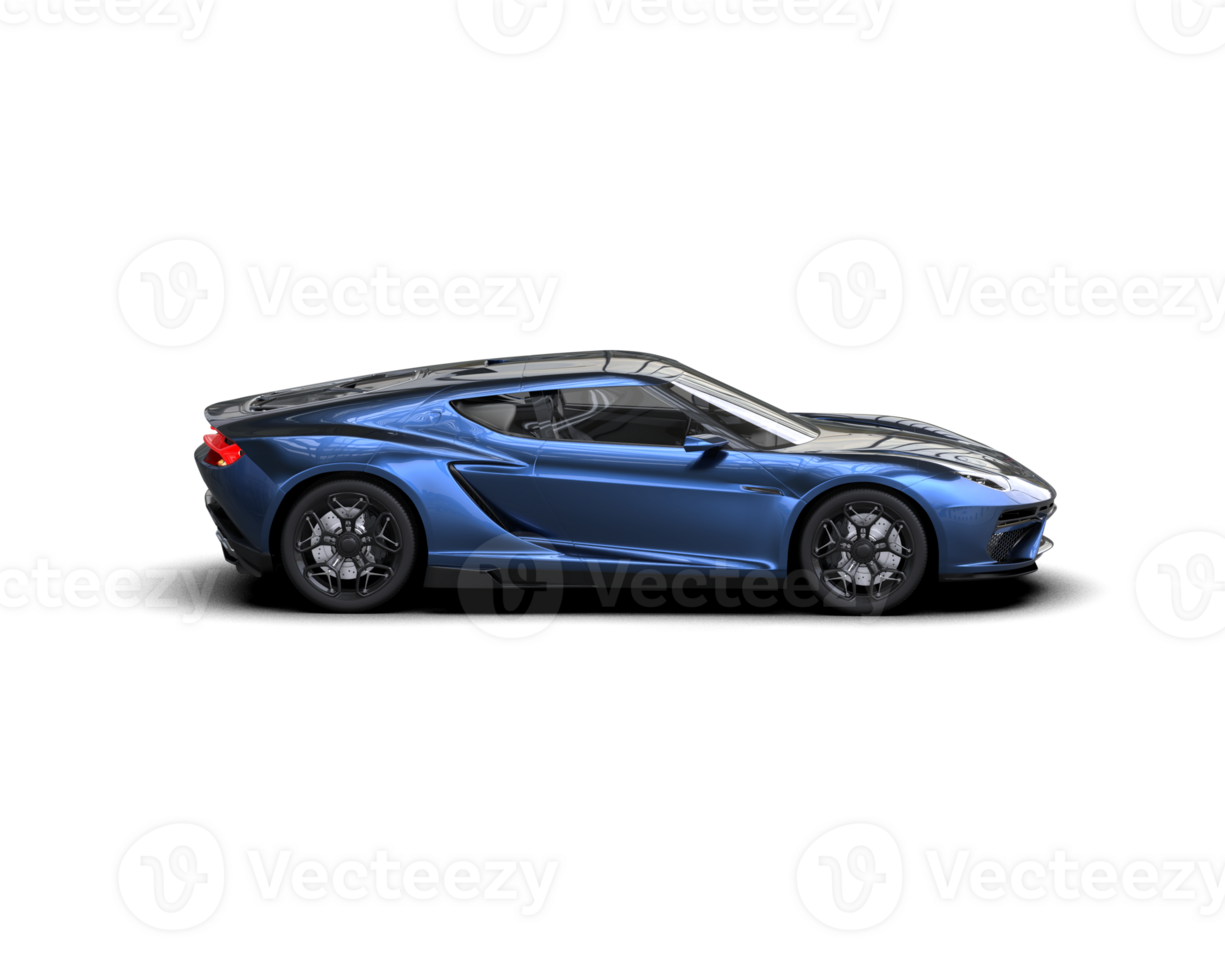 Realistic sport car isolated on background. 3d rendering - illustration png
