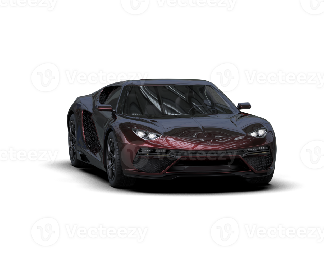 Realistic sport car isolated on background. 3d rendering - illustration png