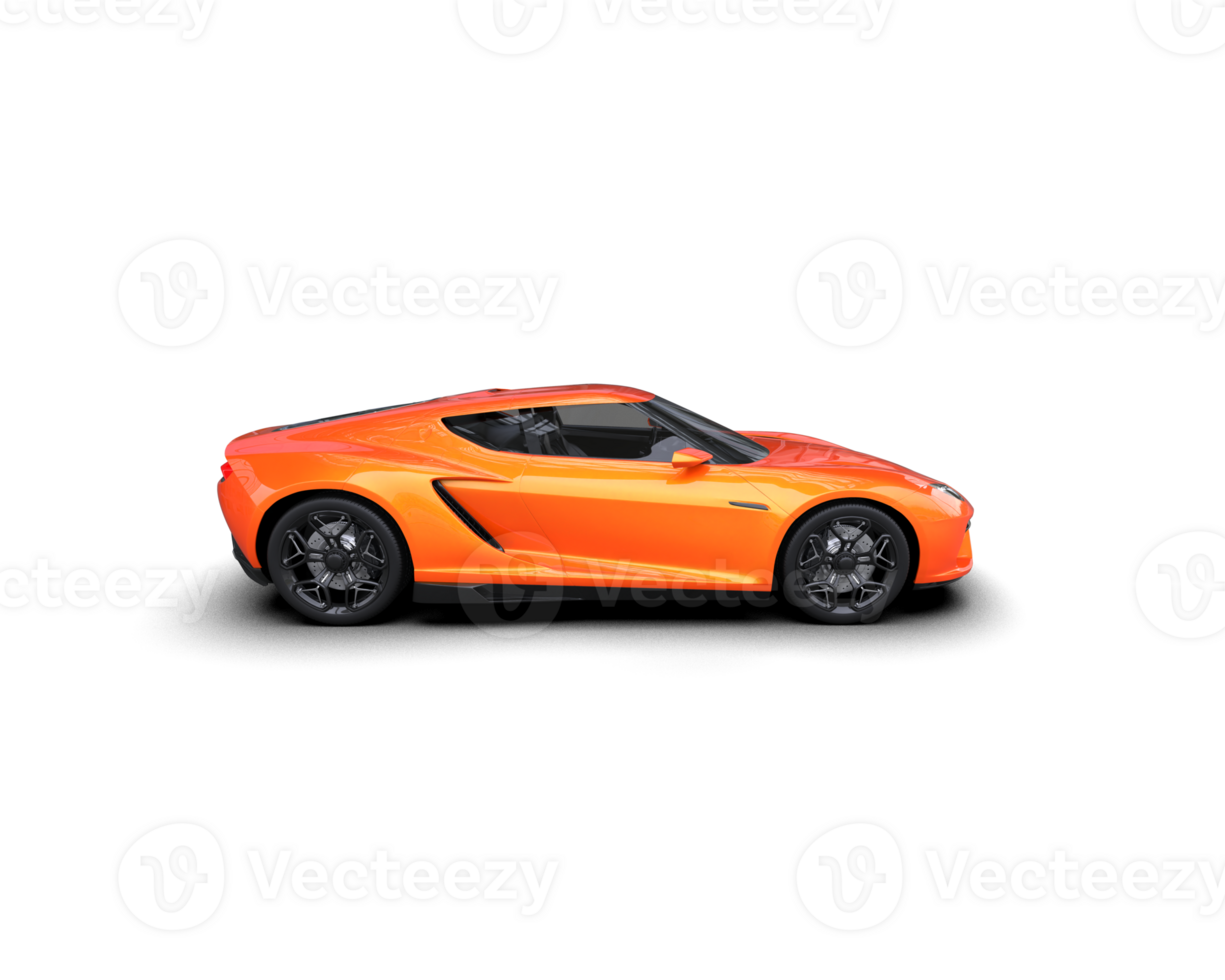 Realistic sport car isolated on background. 3d rendering - illustration png