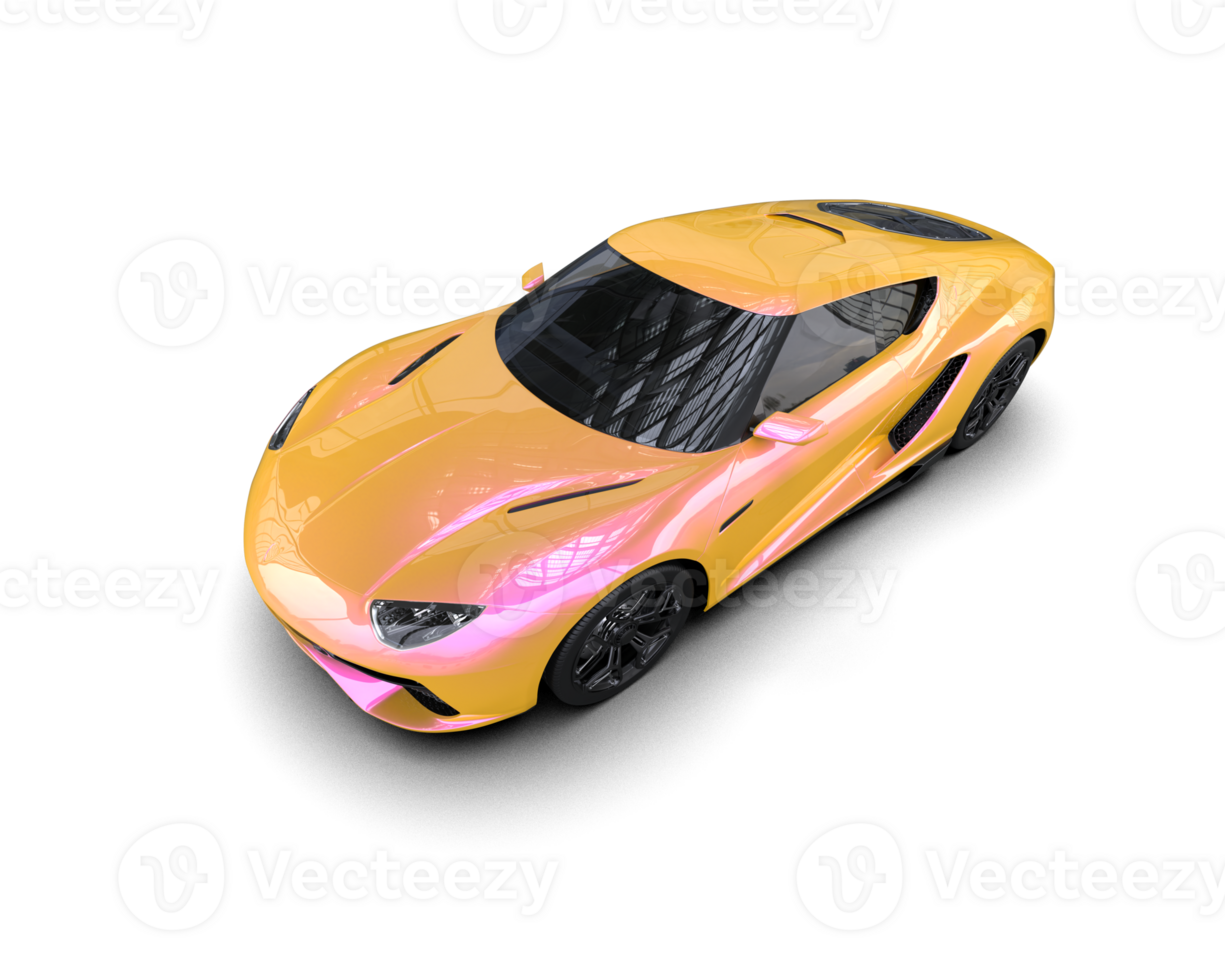 Realistic sport car isolated on background. 3d rendering - illustration png