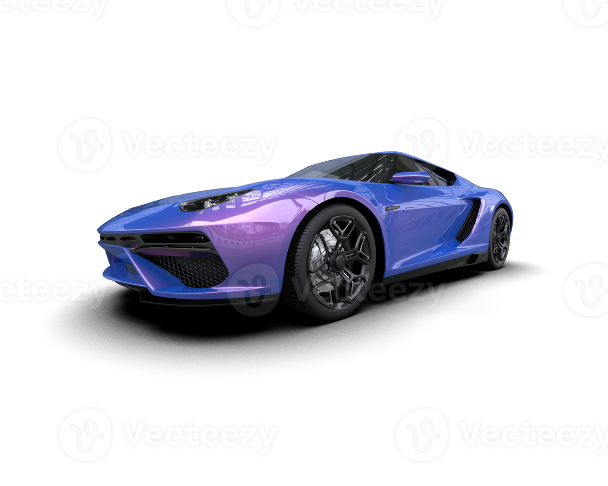 Realistic sport car isolated on background. 3d rendering - illustration png