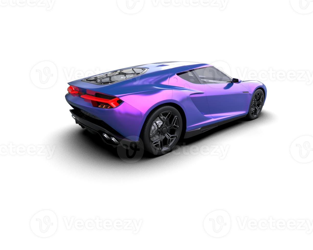 Realistic sport car isolated on background. 3d rendering - illustration png