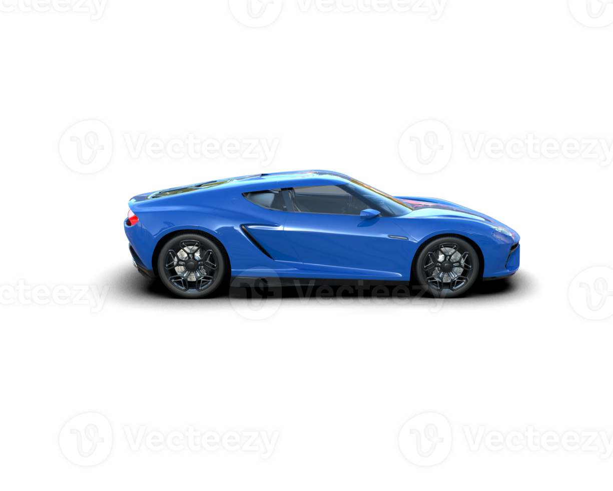 Realistic sport car isolated on background. 3d rendering - illustration png