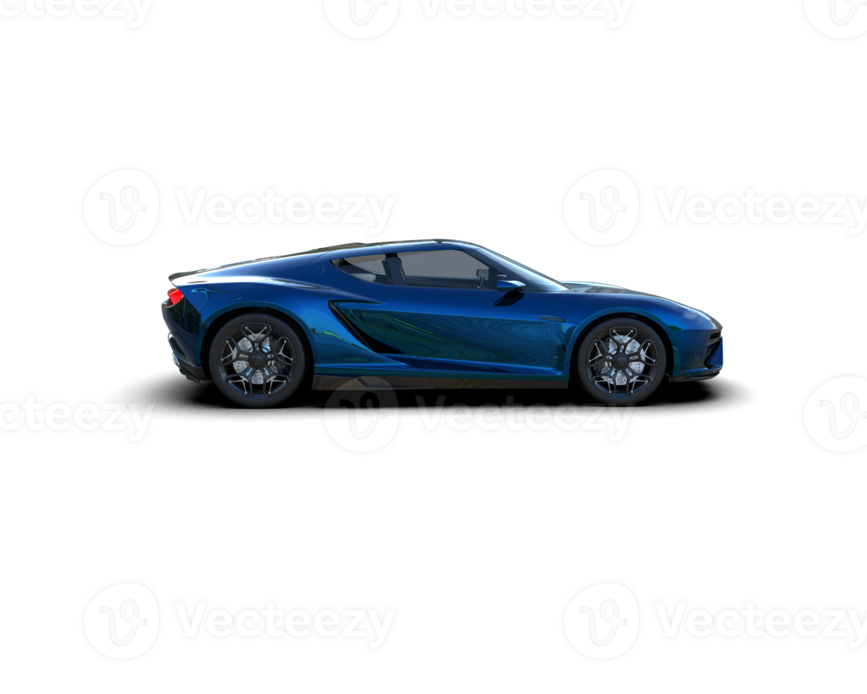 Realistic sport car isolated on background. 3d rendering - illustration png