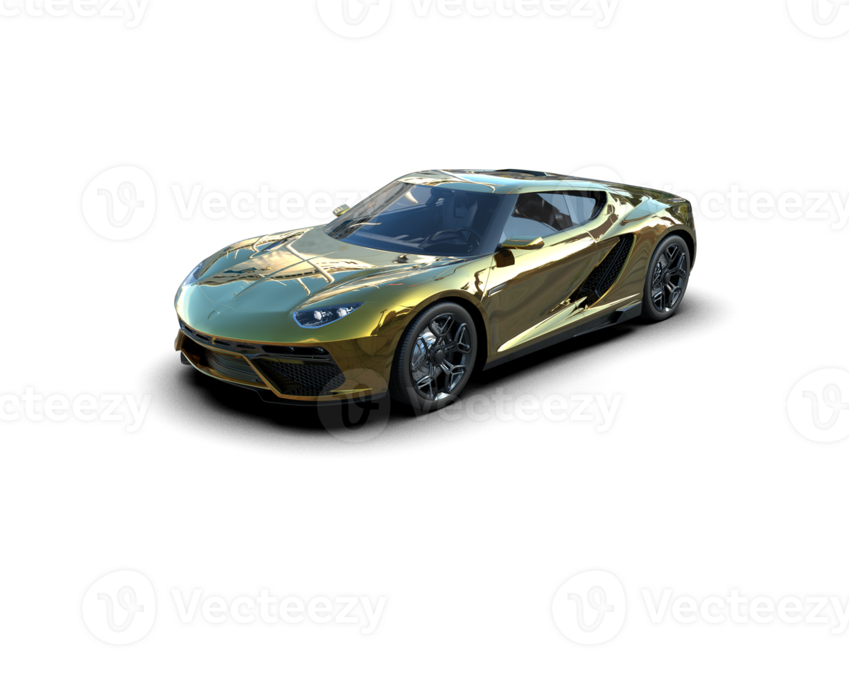 Realistic sport car isolated on background. 3d rendering - illustration png