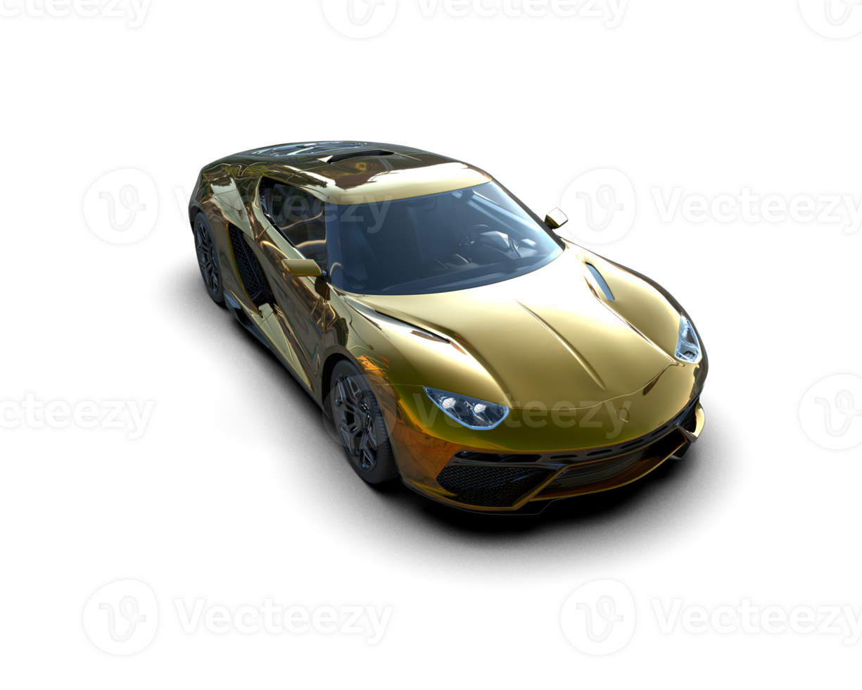 Realistic sport car isolated on background. 3d rendering - illustration png