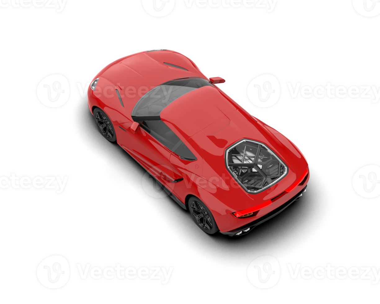 Realistic sport car isolated on background. 3d rendering - illustration png