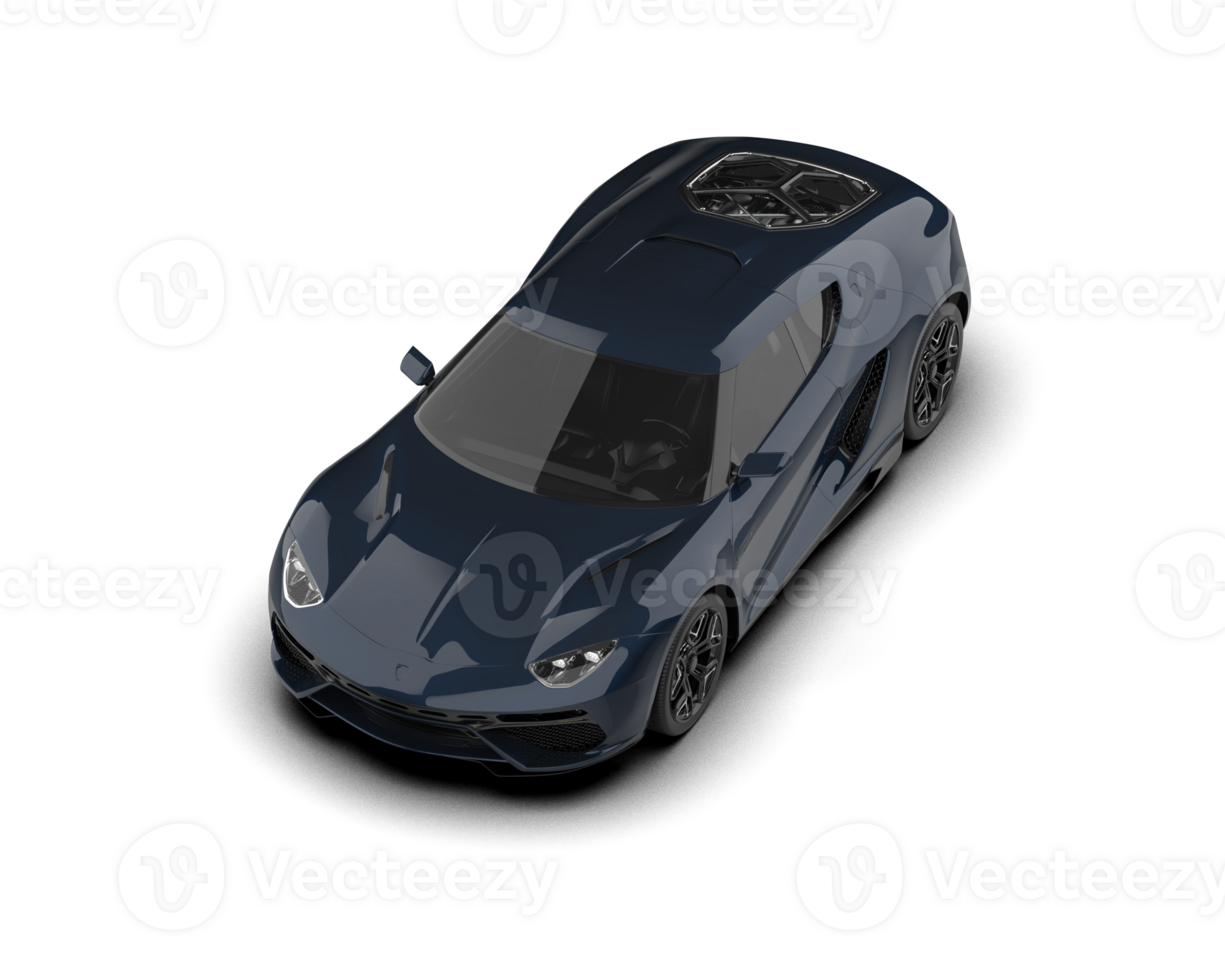 Realistic sport car isolated on background. 3d rendering - illustration png