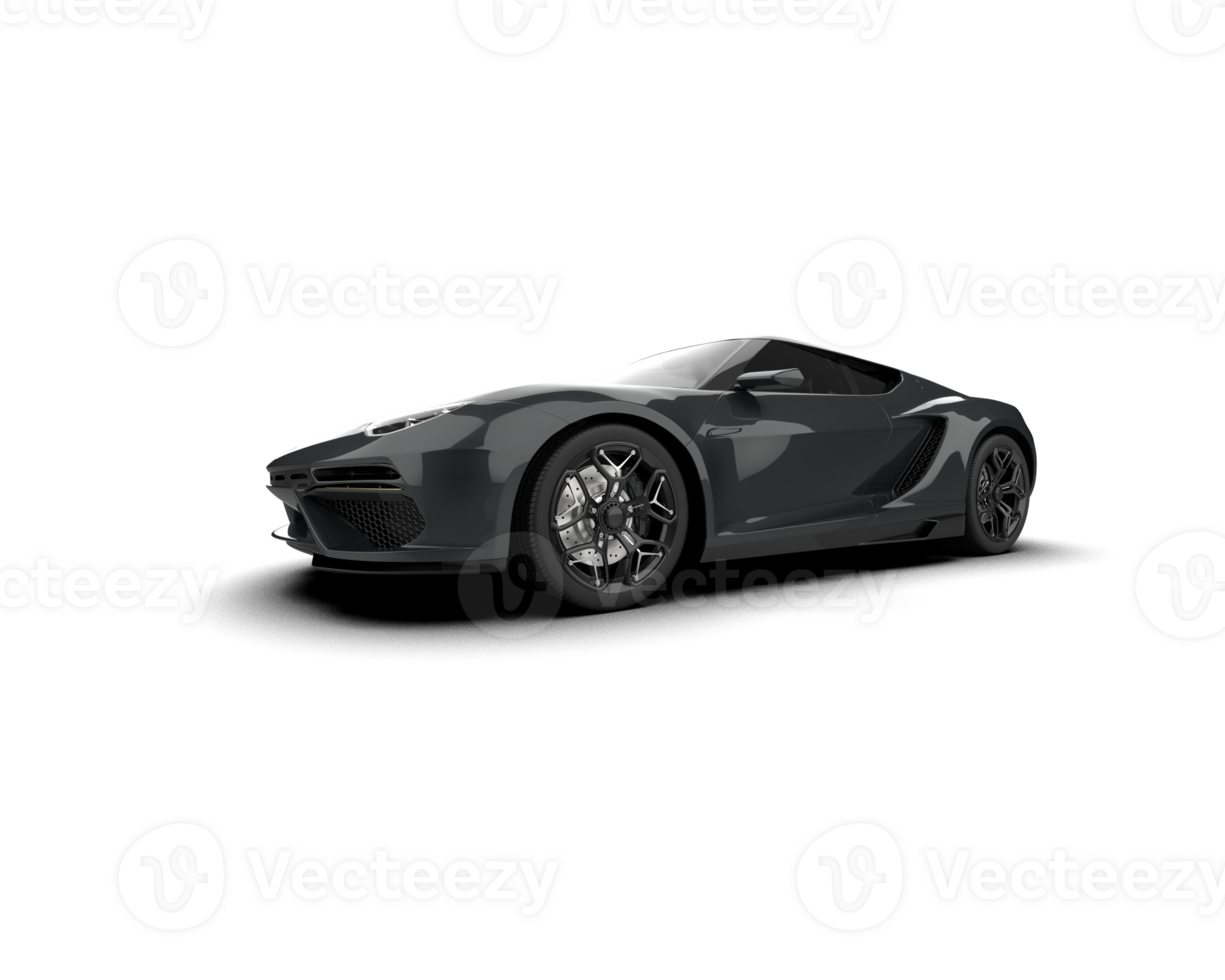 Realistic sport car isolated on background. 3d rendering - illustration png