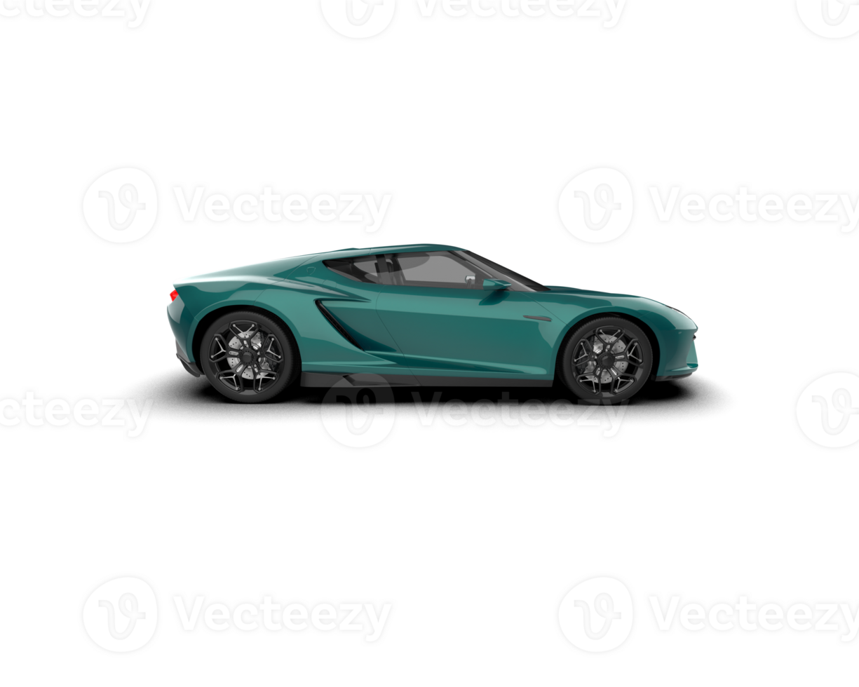 Realistic sport car isolated on background. 3d rendering - illustration png