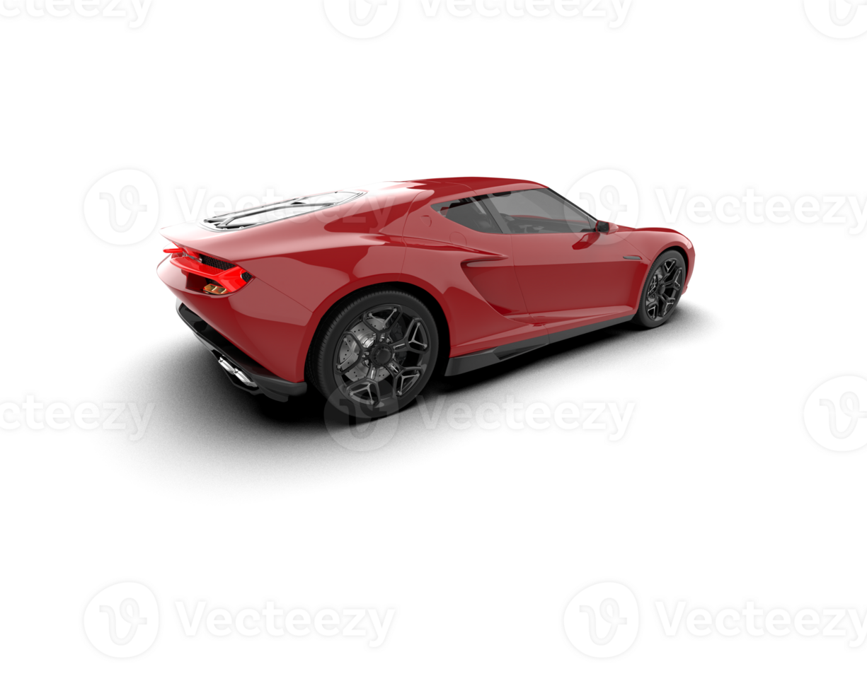 Realistic sport car isolated on background. 3d rendering - illustration png