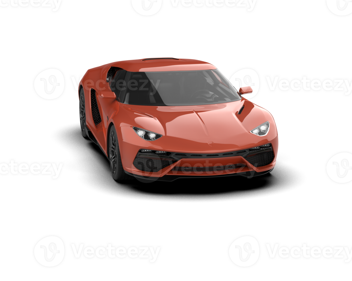 Realistic sport car isolated on background. 3d rendering - illustration png