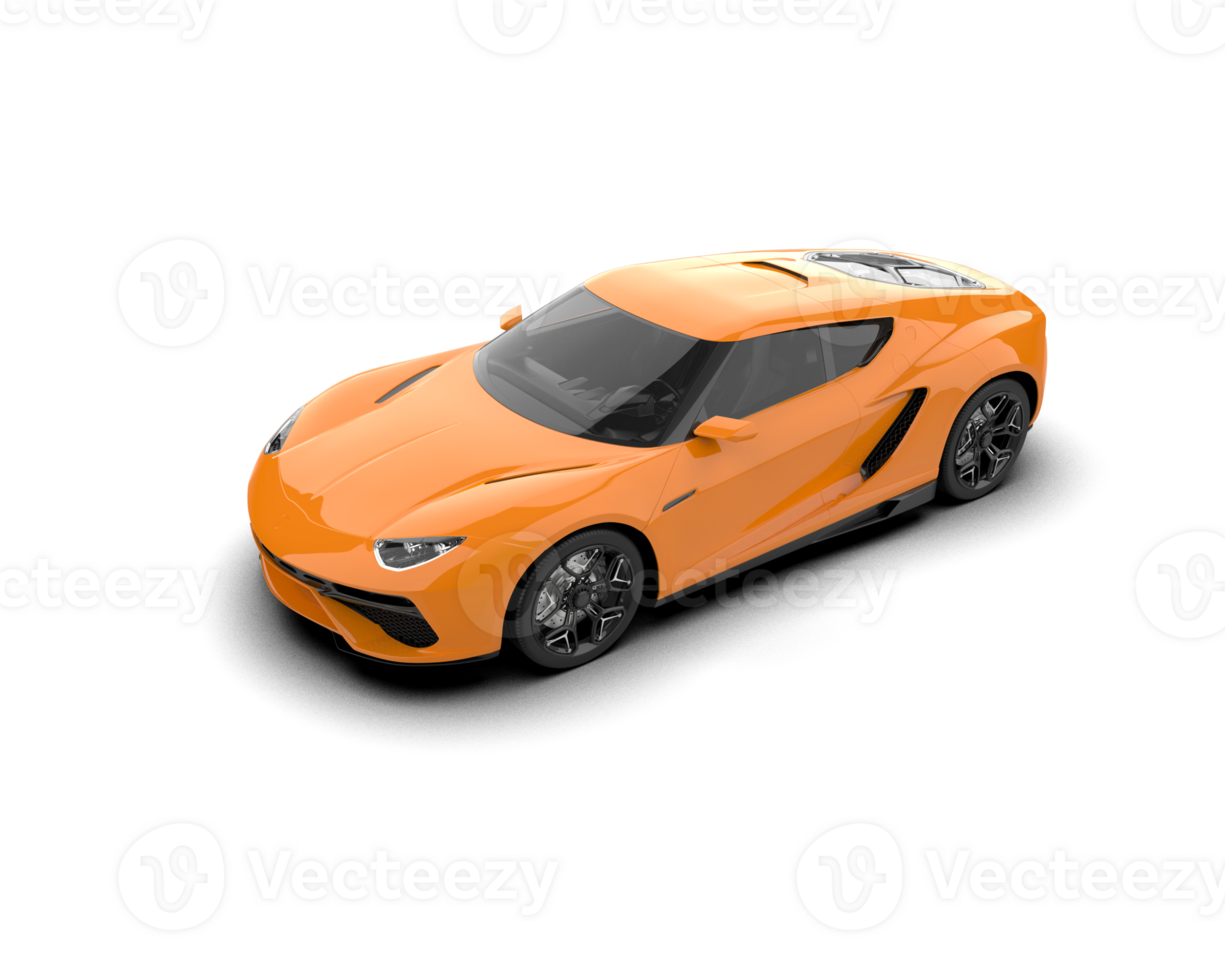 Realistic sport car isolated on background. 3d rendering - illustration png