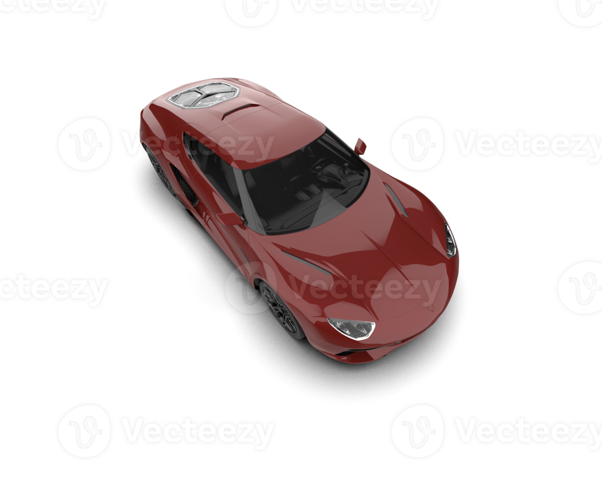 Realistic sport car isolated on background. 3d rendering - illustration png
