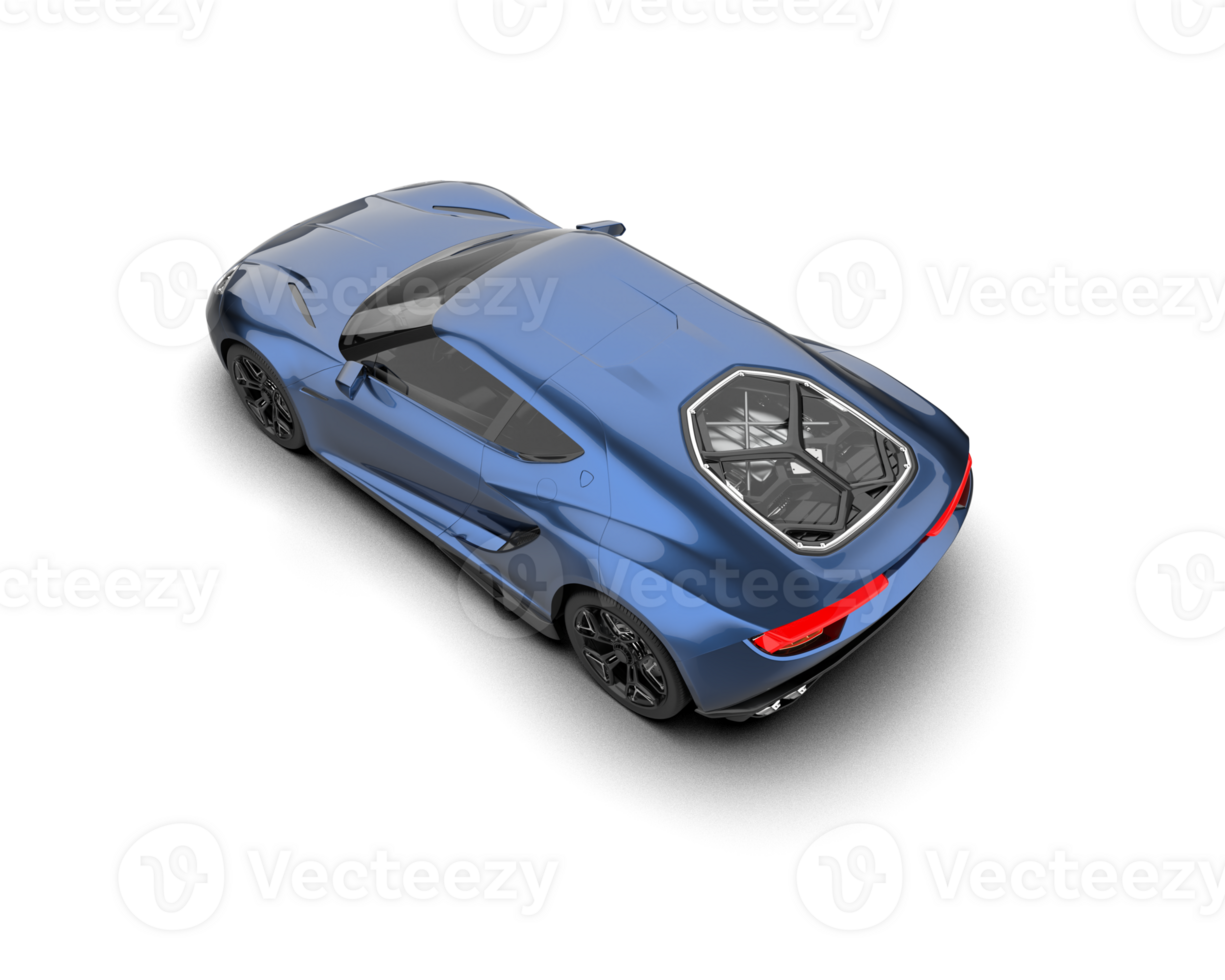 Realistic sport car isolated on background. 3d rendering - illustration png