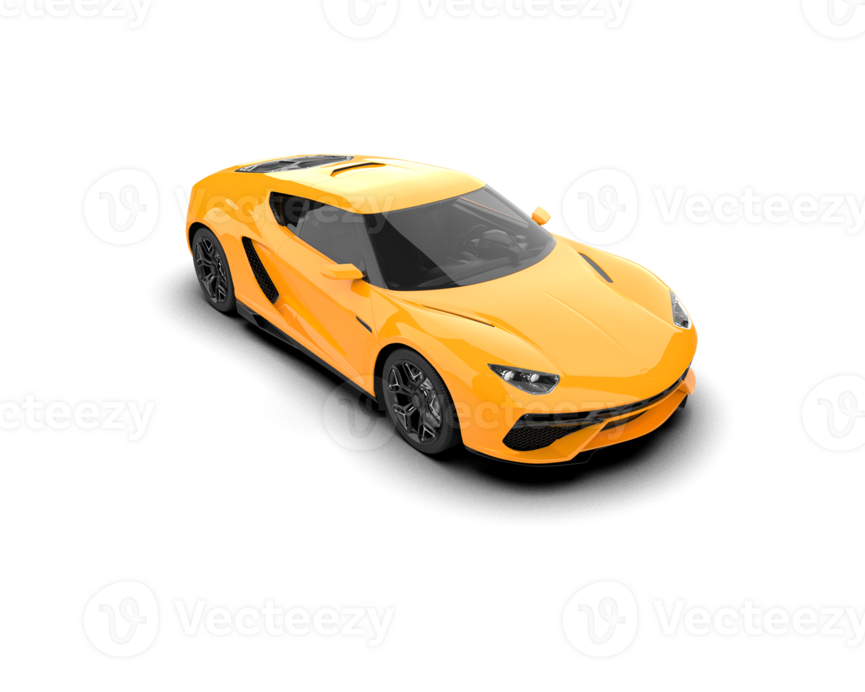 Realistic sport car isolated on background. 3d rendering - illustration png