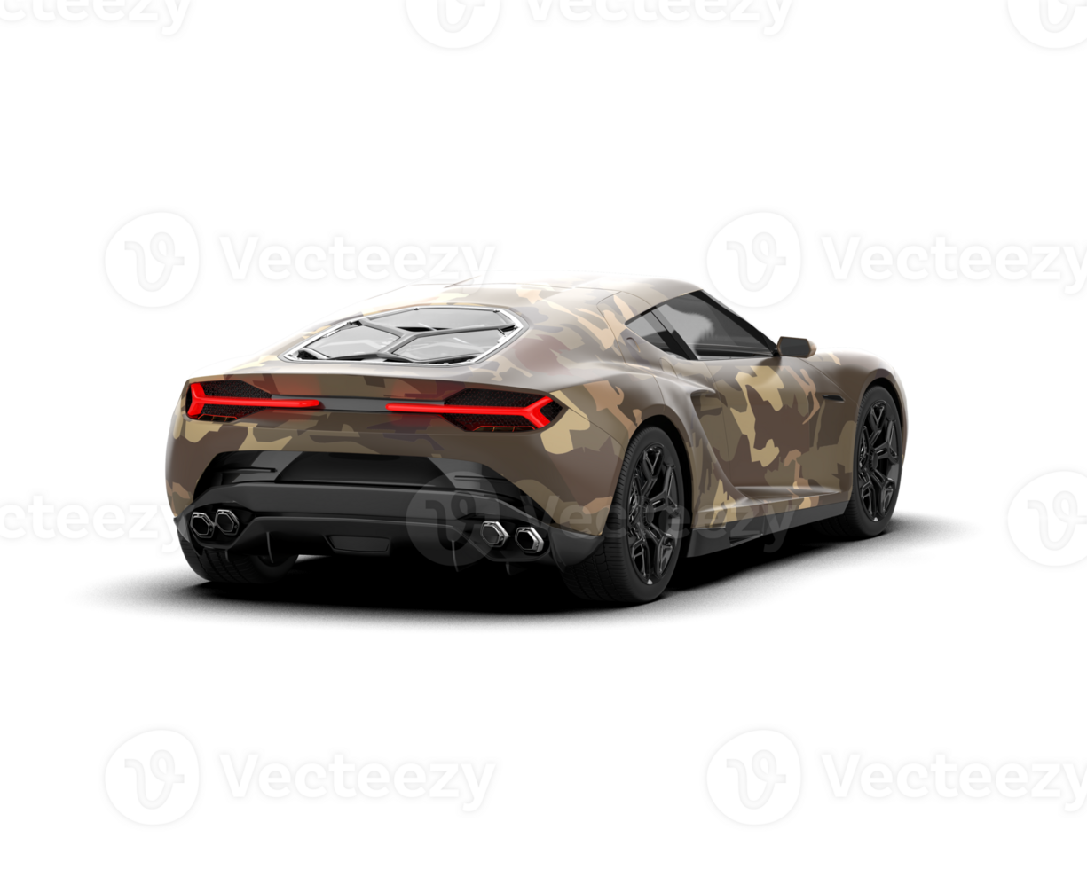 Realistic sport car isolated on background. 3d rendering - illustration png