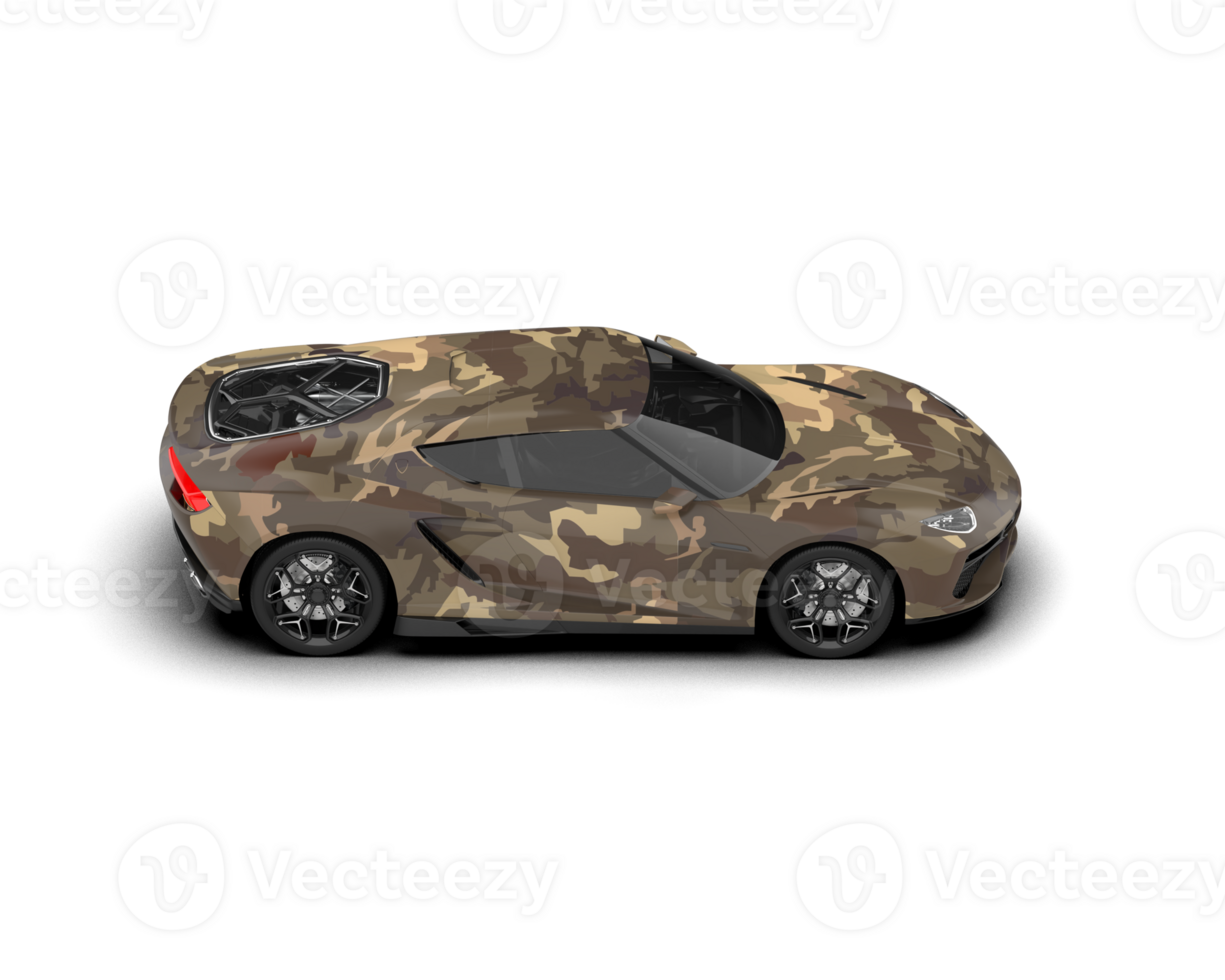 Realistic sport car isolated on background. 3d rendering - illustration png