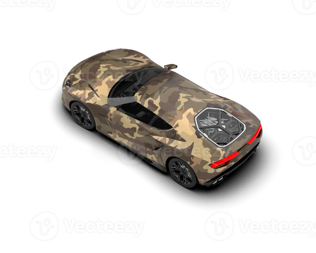 Realistic sport car isolated on background. 3d rendering - illustration png