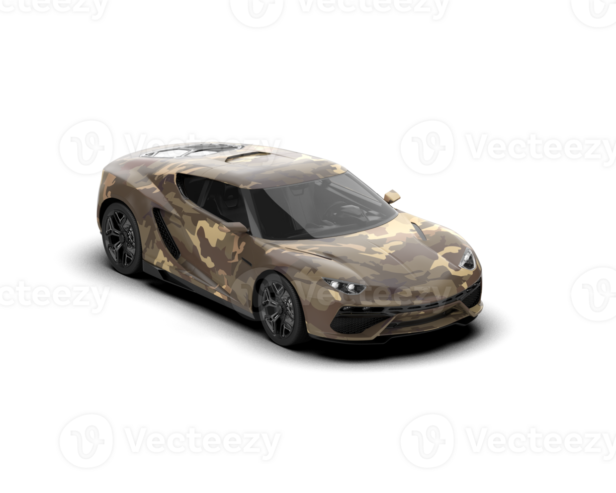 Realistic sport car isolated on background. 3d rendering - illustration png