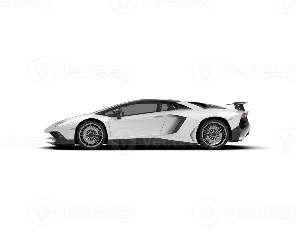 Realistic sport car isolated on background. 3d rendering - illustration png