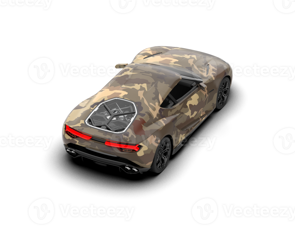 Realistic sport car isolated on background. 3d rendering - illustration png