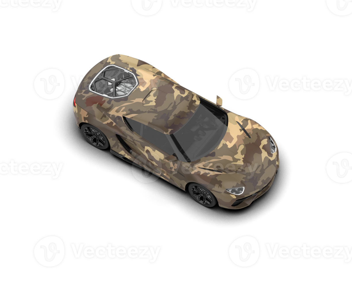 Realistic sport car isolated on background. 3d rendering - illustration png