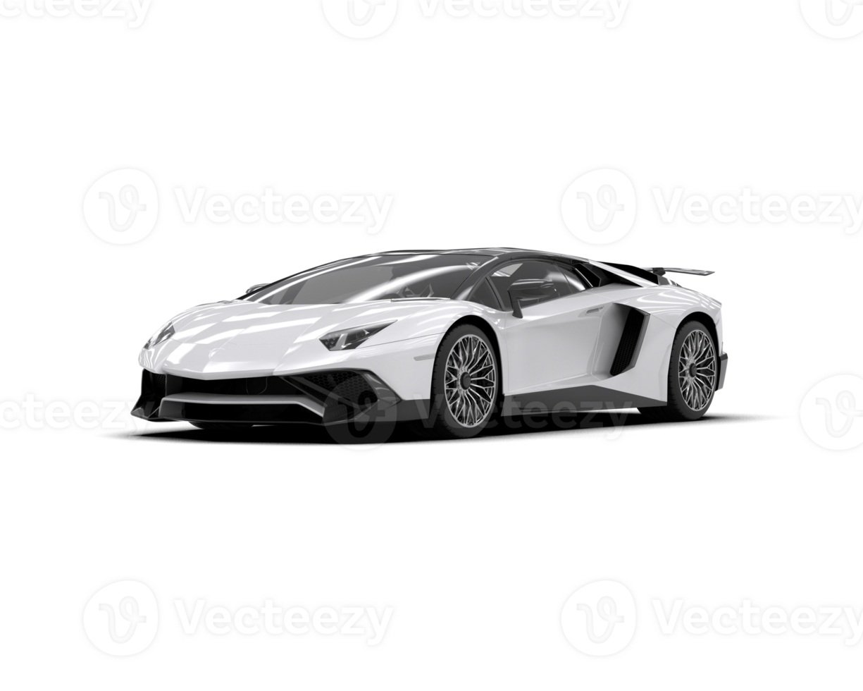 Realistic sport car isolated on background. 3d rendering - illustration png