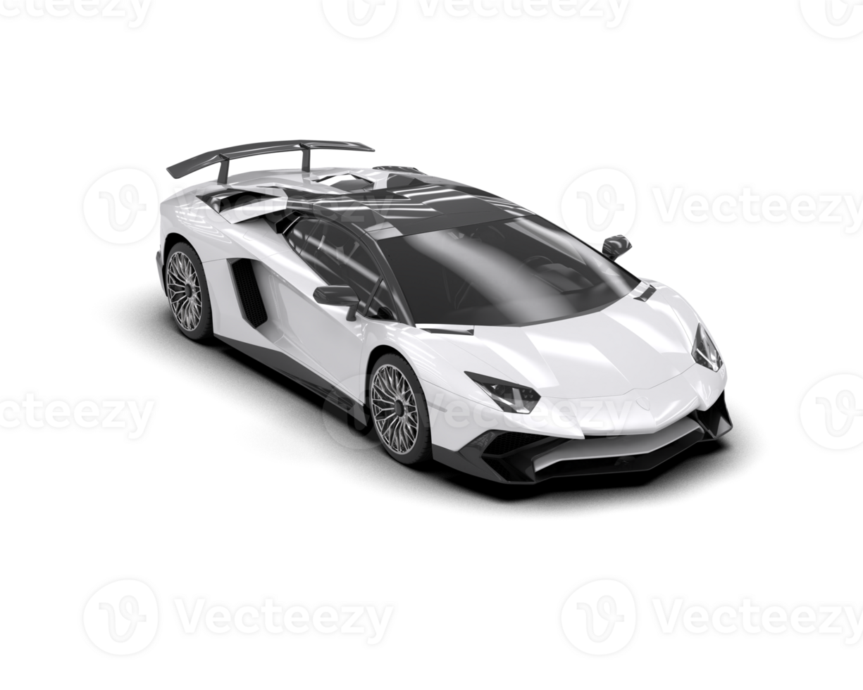 Realistic sport car isolated on background. 3d rendering - illustration png