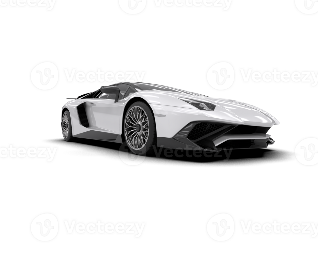 Realistic sport car isolated on background. 3d rendering - illustration png