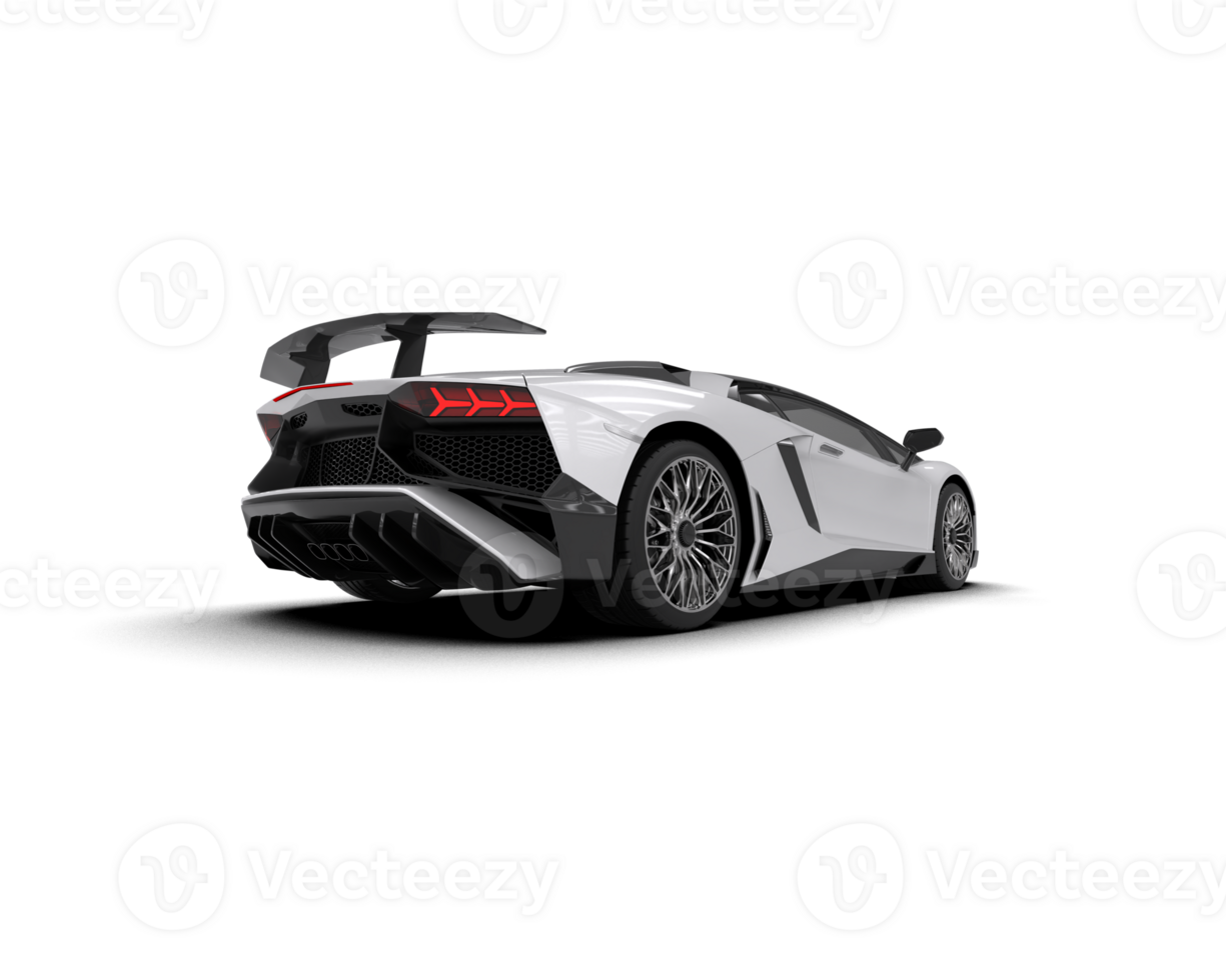Realistic sport car isolated on background. 3d rendering - illustration png