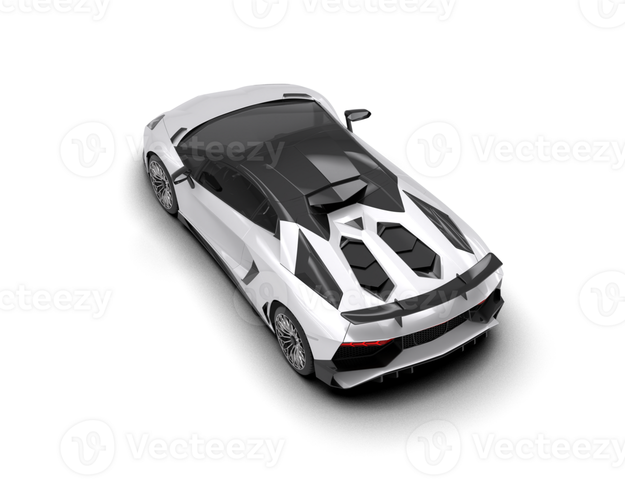Realistic sport car isolated on background. 3d rendering - illustration png
