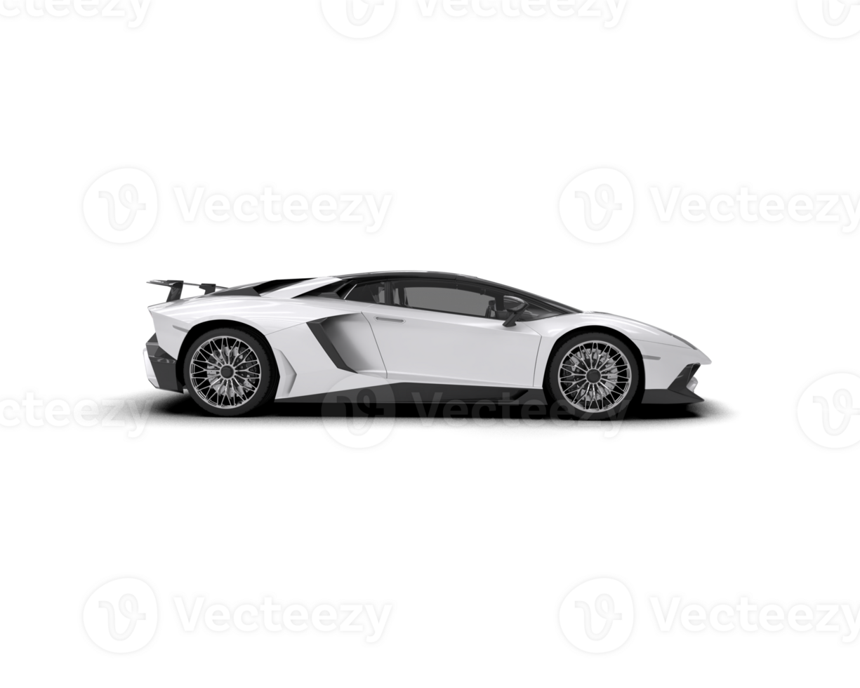 Realistic sport car isolated on background. 3d rendering - illustration png