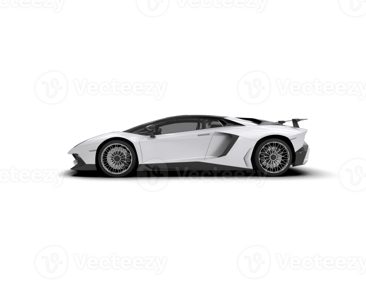 Realistic sport car isolated on background. 3d rendering - illustration png